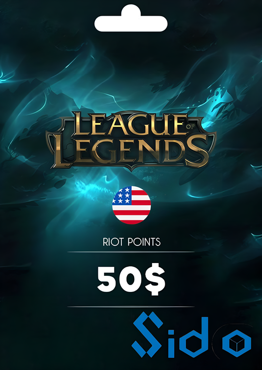 League of Legends Gift Card 50$ - Riot Key - UNITED STATES Server Only