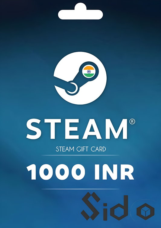 Steam Wallet Gift Card 1000 INR Steam Key INDIA